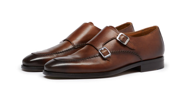 Follonica Dark Tan | Double Monk Shoes | Men's Shoes | Oliver Sweeney