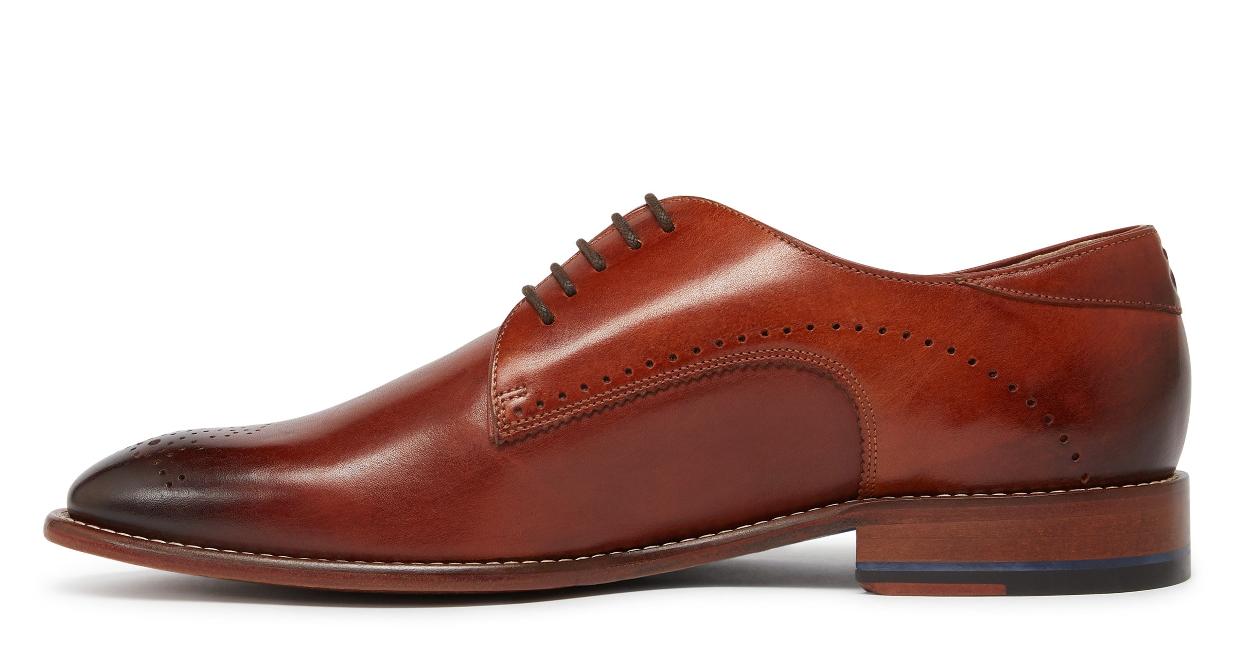 Mens tan hotsell leather derby shoes