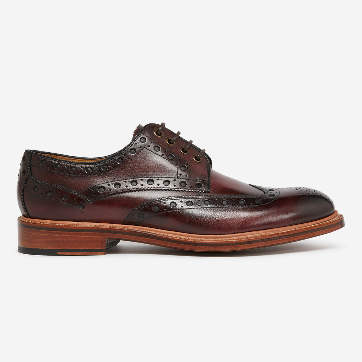 Hasketon Burgundy | Leather Derby Brogues | Men's Shoes | Oliver