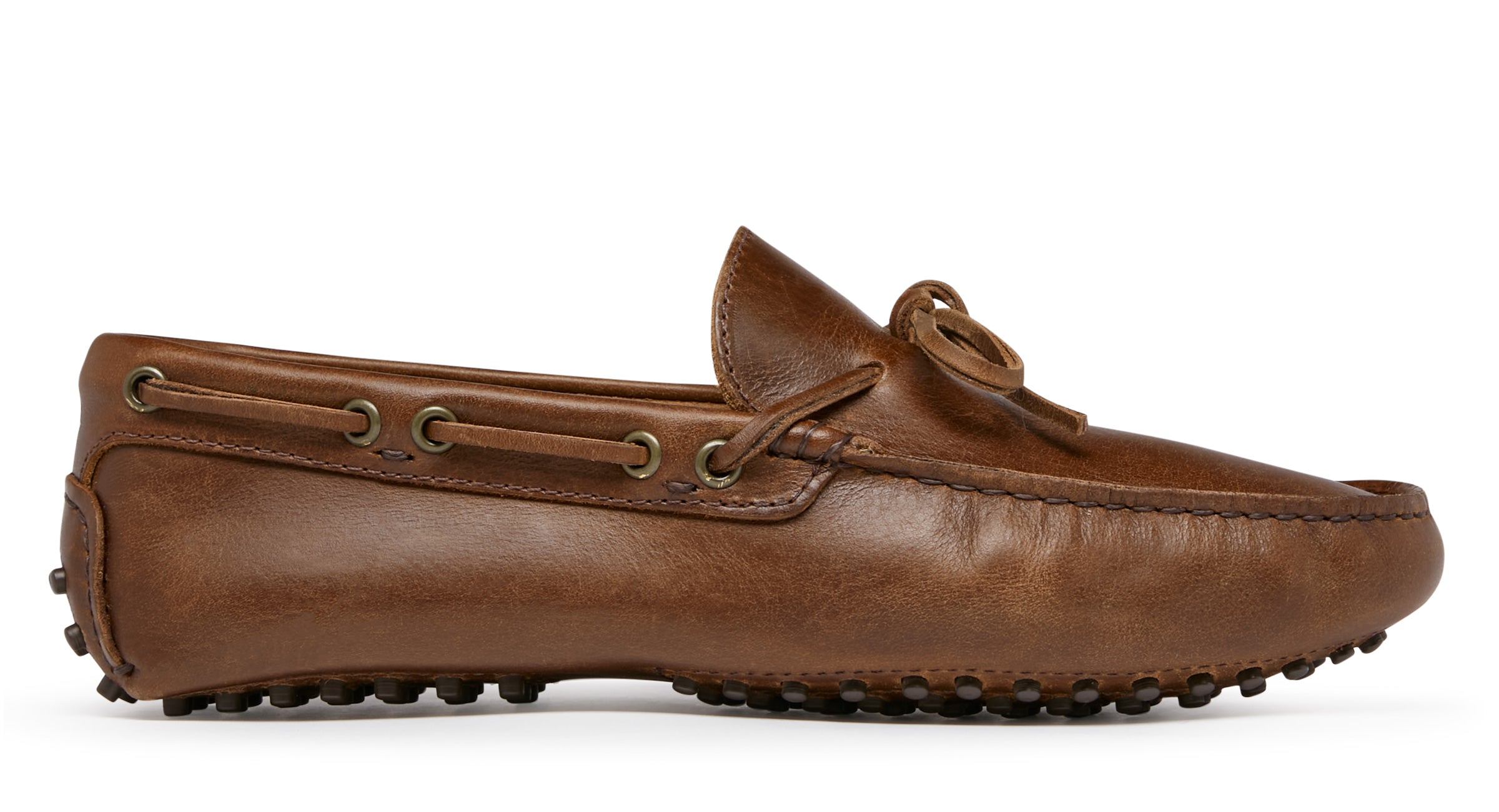 Lastres Brown Leather Driving Shoes Men's Shoes Oliver Sweeney