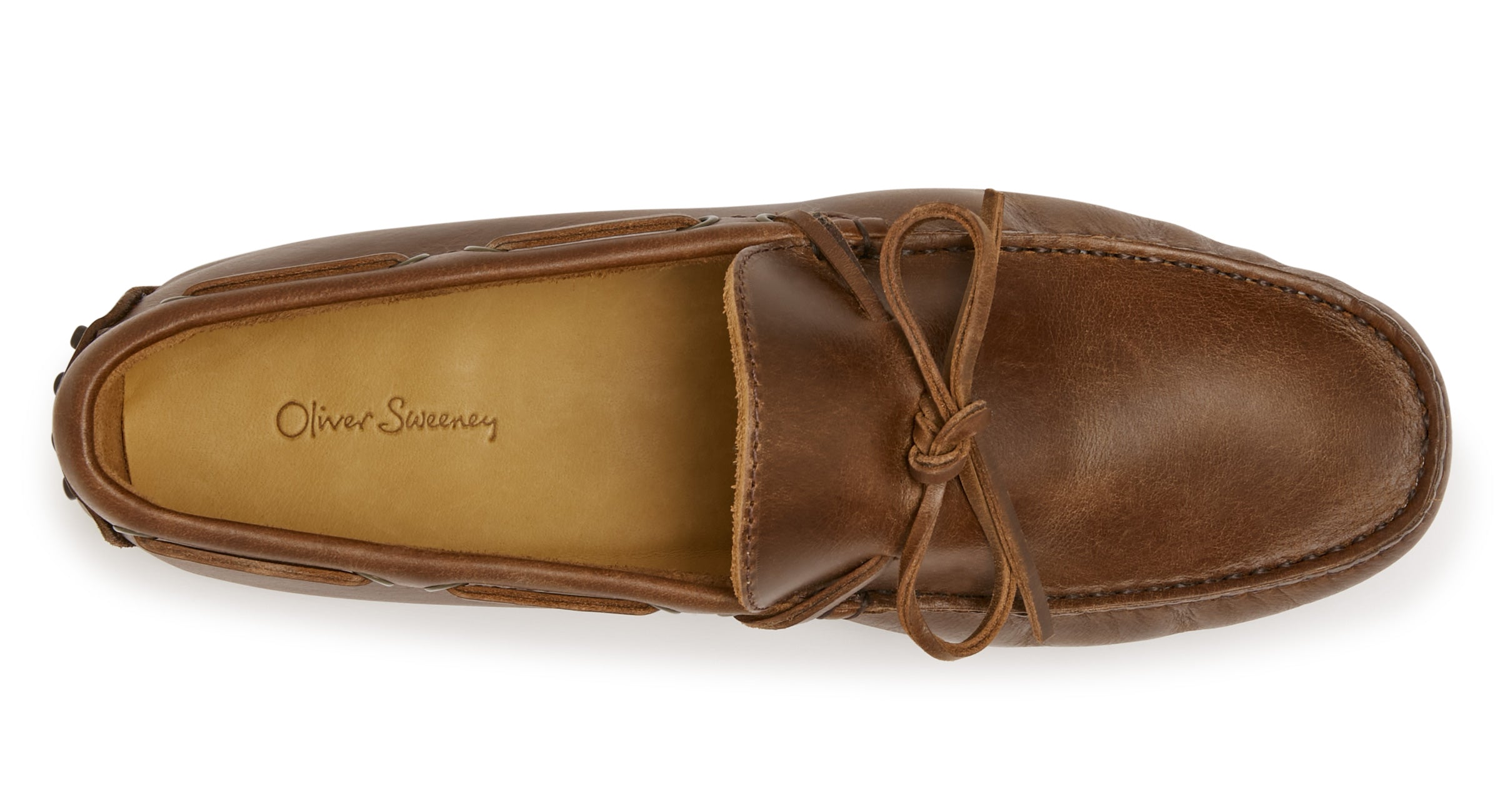 Lastres Brown Leather Driving Shoes Men's Shoes Oliver Sweeney