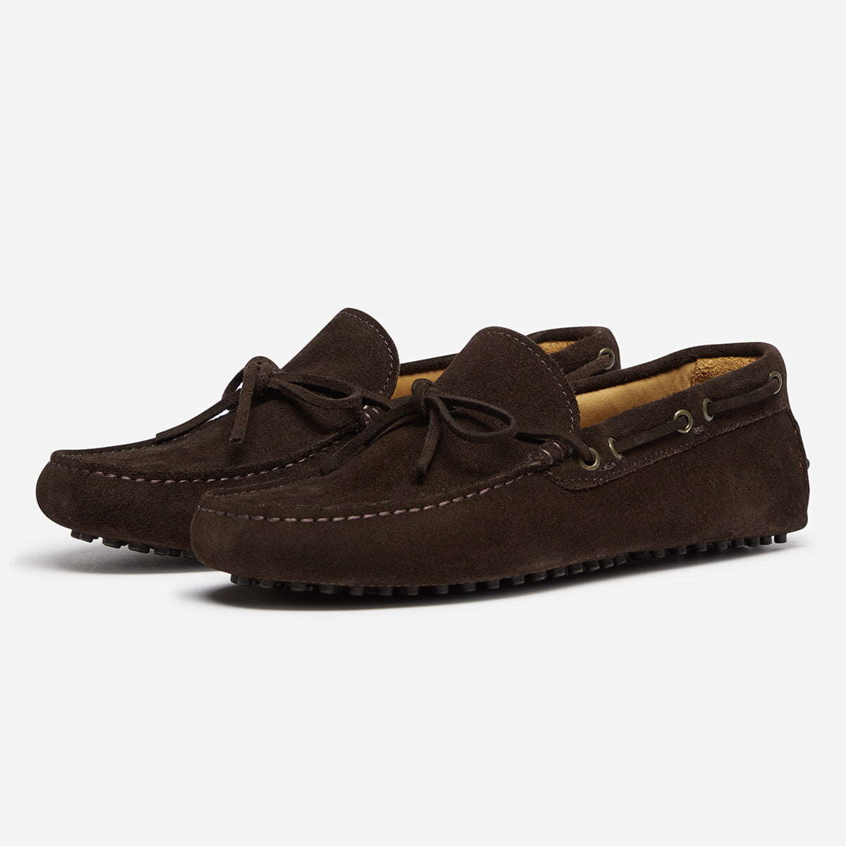 Lastres Chocolate Suede Driving Shoe Men s Shoes Oliver Sweeney