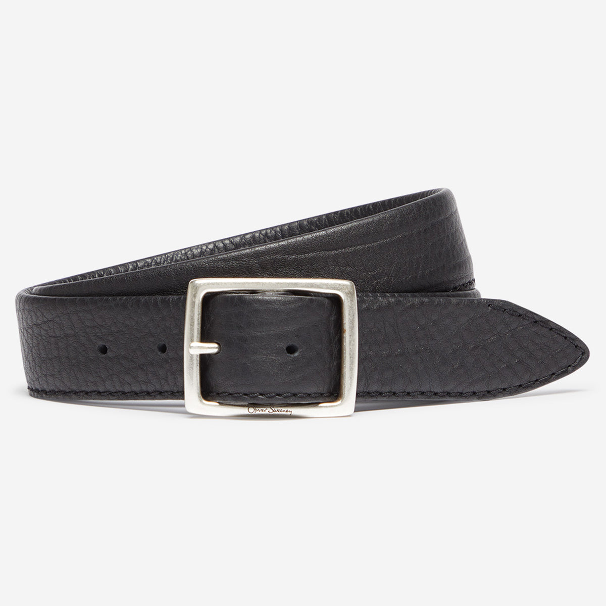 Lovere Black | Calf Leather Belt | Men's Belts | Oliver Sweeney