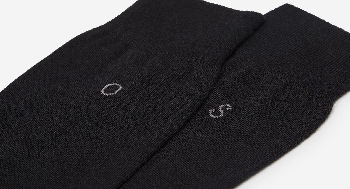 Mission Black Wool Socks Men's Socks Oliver Sweeney