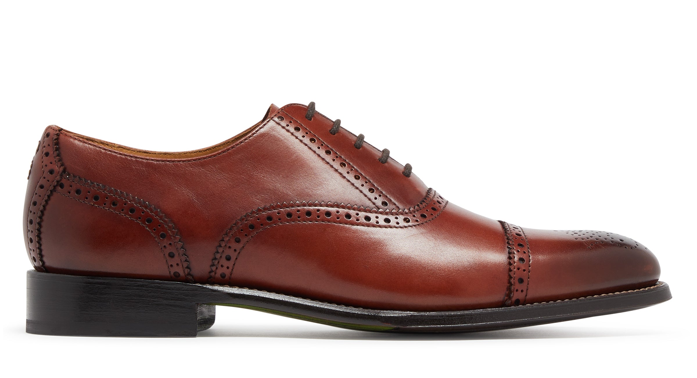 Moycullen Dark Tan Leather Brogue Men's Shoes Oliver Sweeney