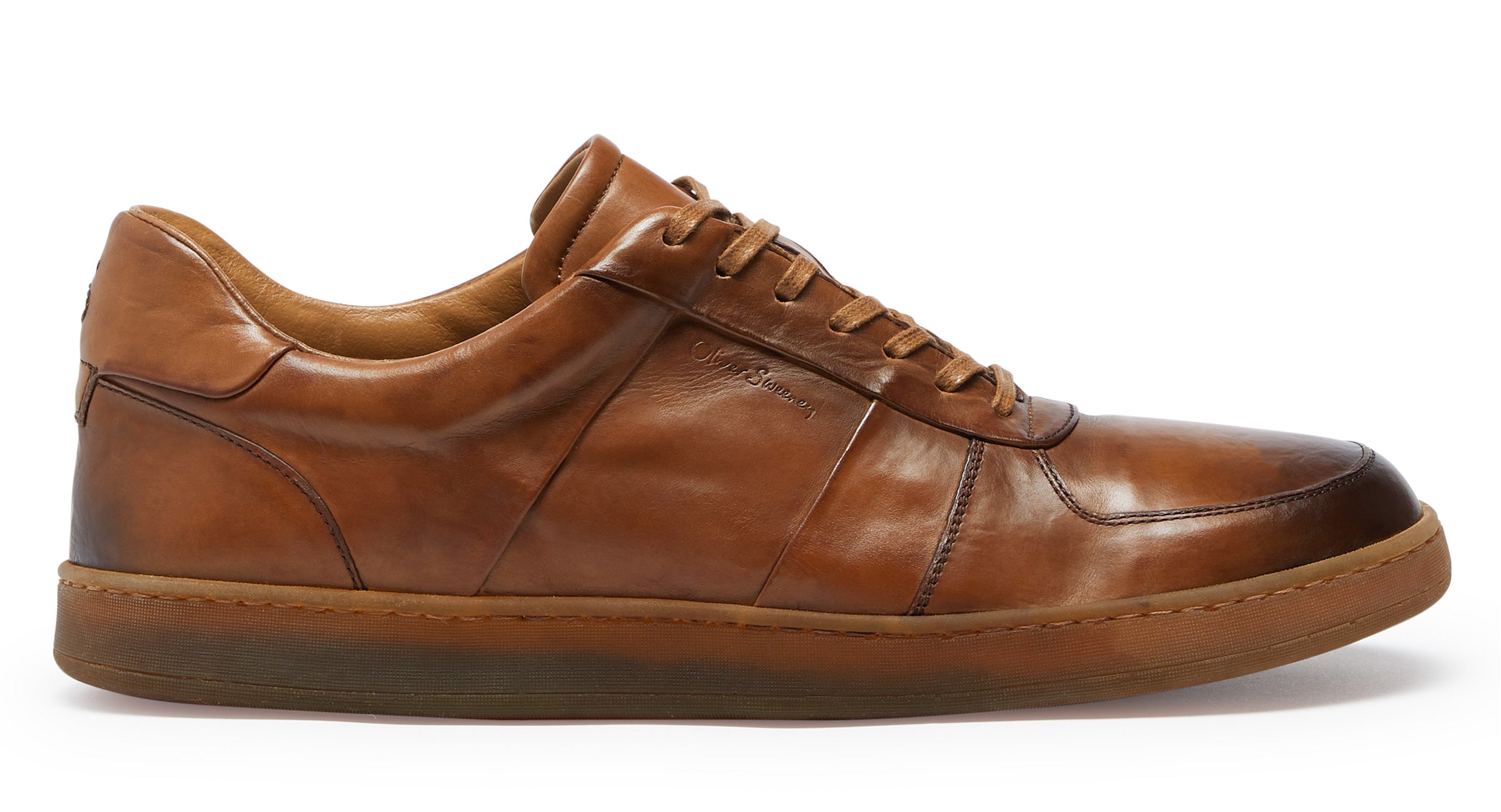 Noto Dark Tan Men's Leather Trainers Oliver Sweeney