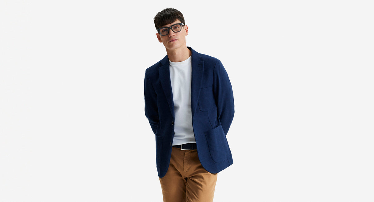 Oxton Navy | Men's Cotton/Linen Blazer | Men's Coats & Jackets | Oliver ...