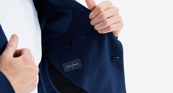 Oxton Navy | Men's Cotton/Linen Blazer | Men's Coats & Jackets | Oliver ...
