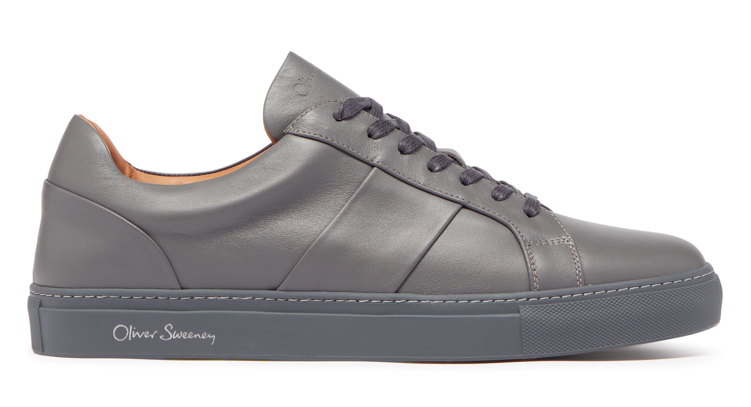 Quintos Grey Leather Cupsole Trainers Men's Trainers Oliver