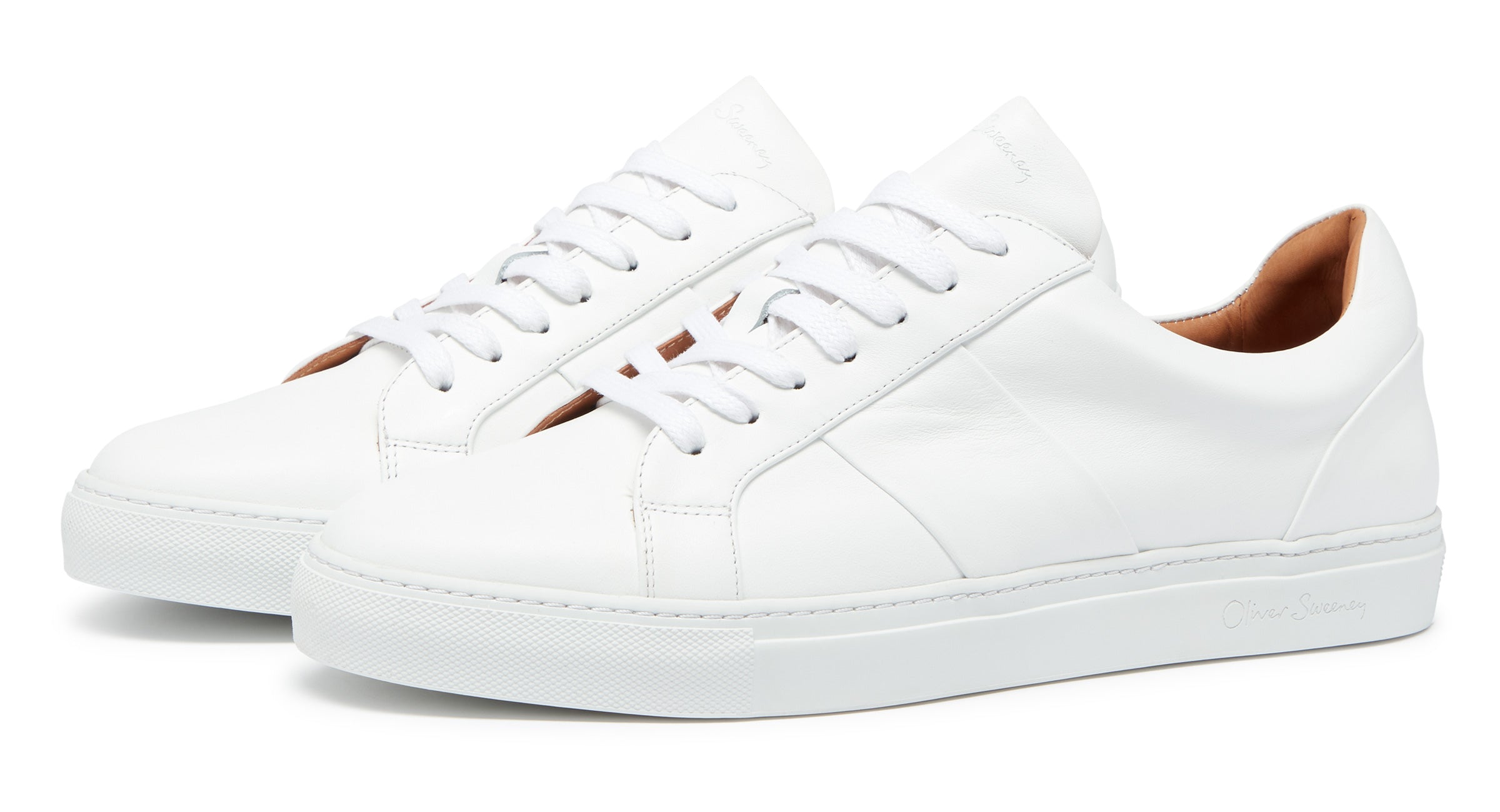 Quintos White Leather Cupsole Trainers Men's Trainers Oliver