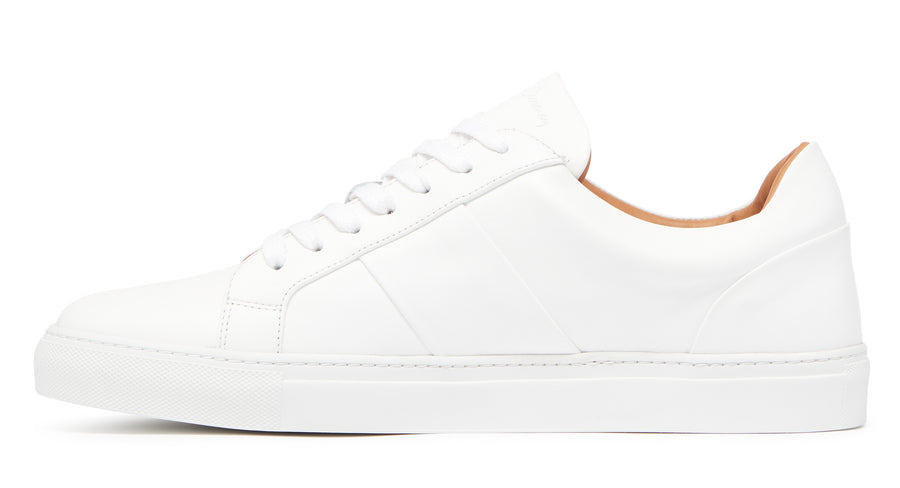 Quintos White | Leather Cupsole Trainers | Men's Trainers | Oliver Sweeney