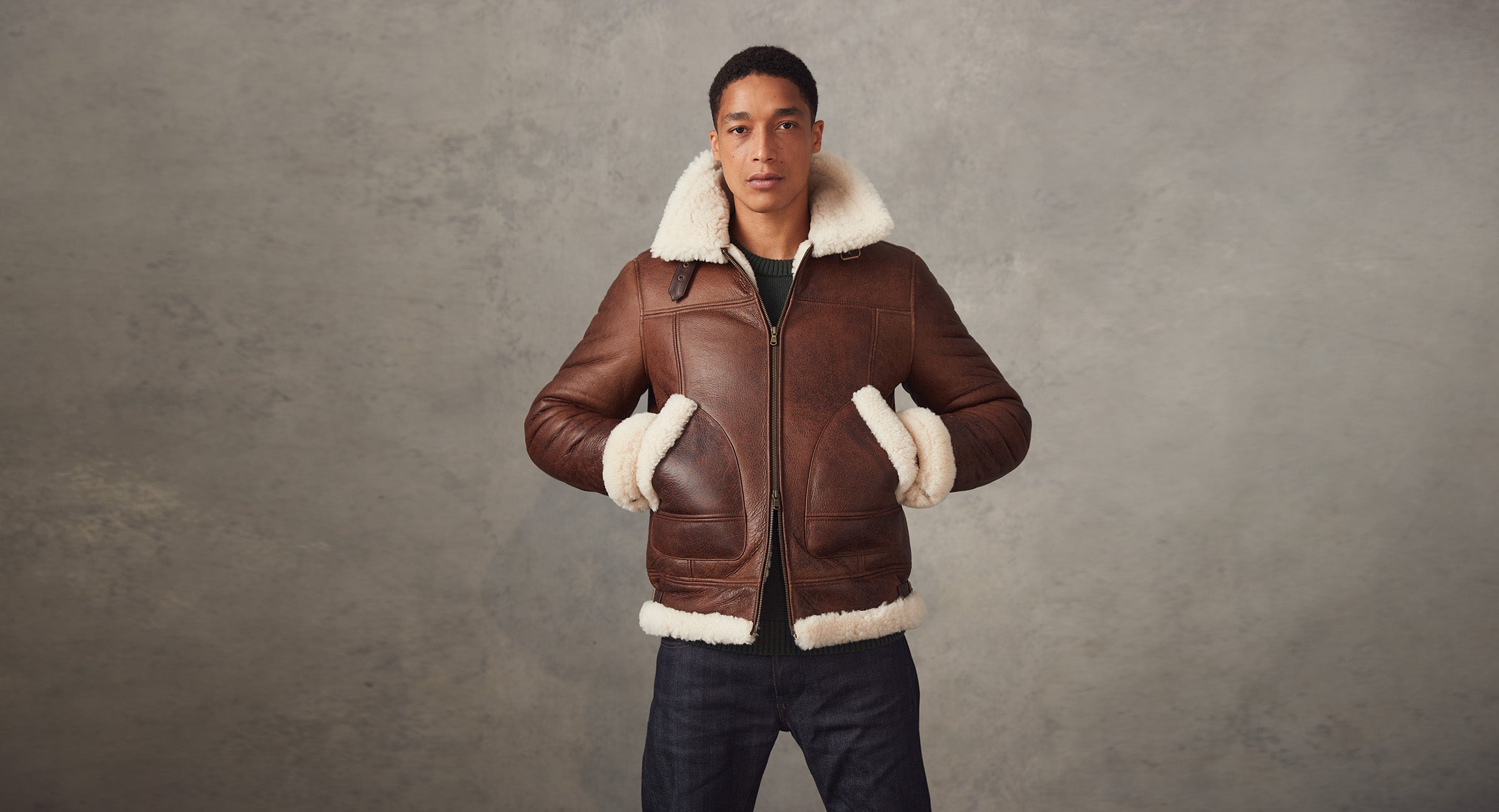 Saddleworth Dark Brown Aviator Jacket Oliver Sweeney