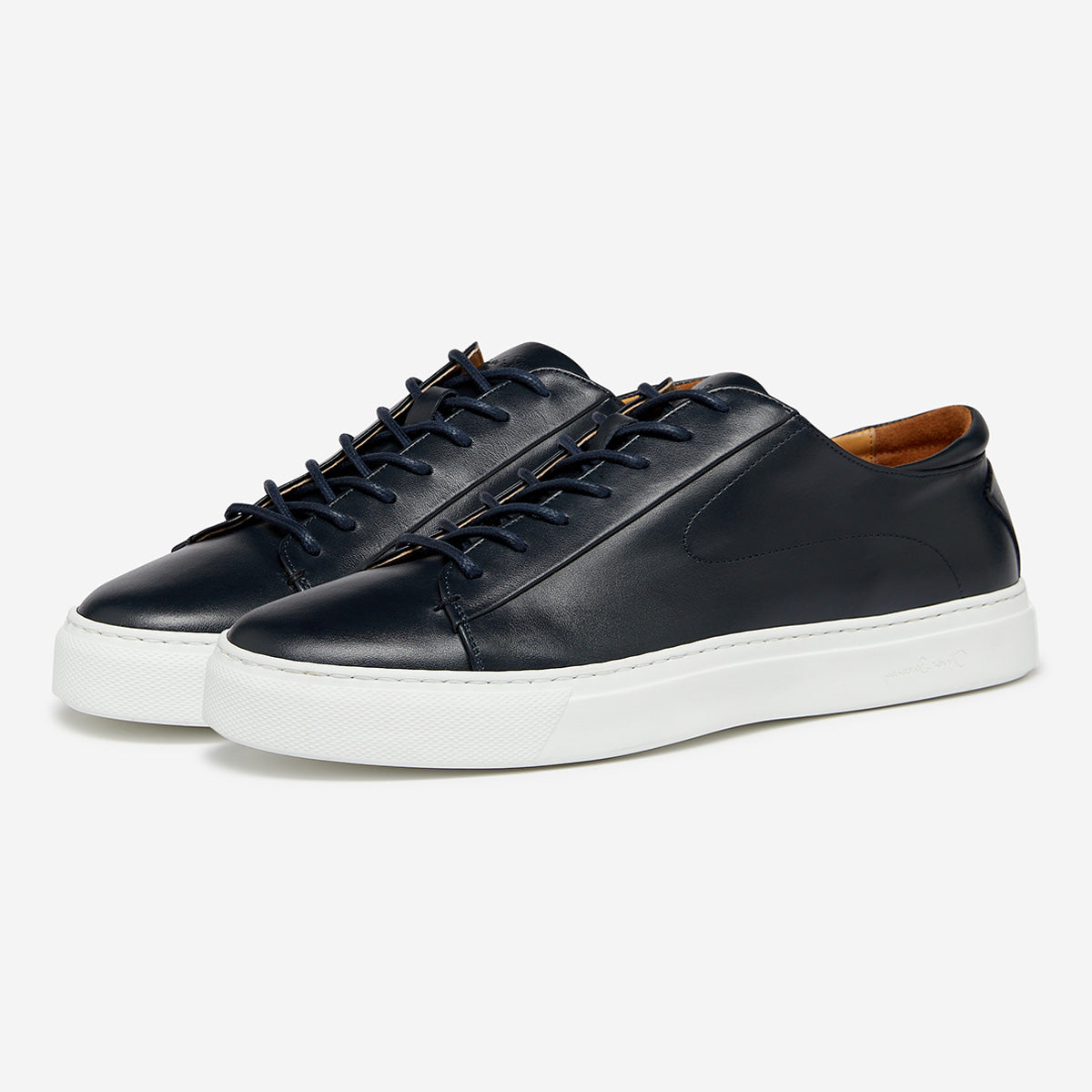Sirolo Navy | Men's Leather Cupsole Trainers | Oliver Sweeney