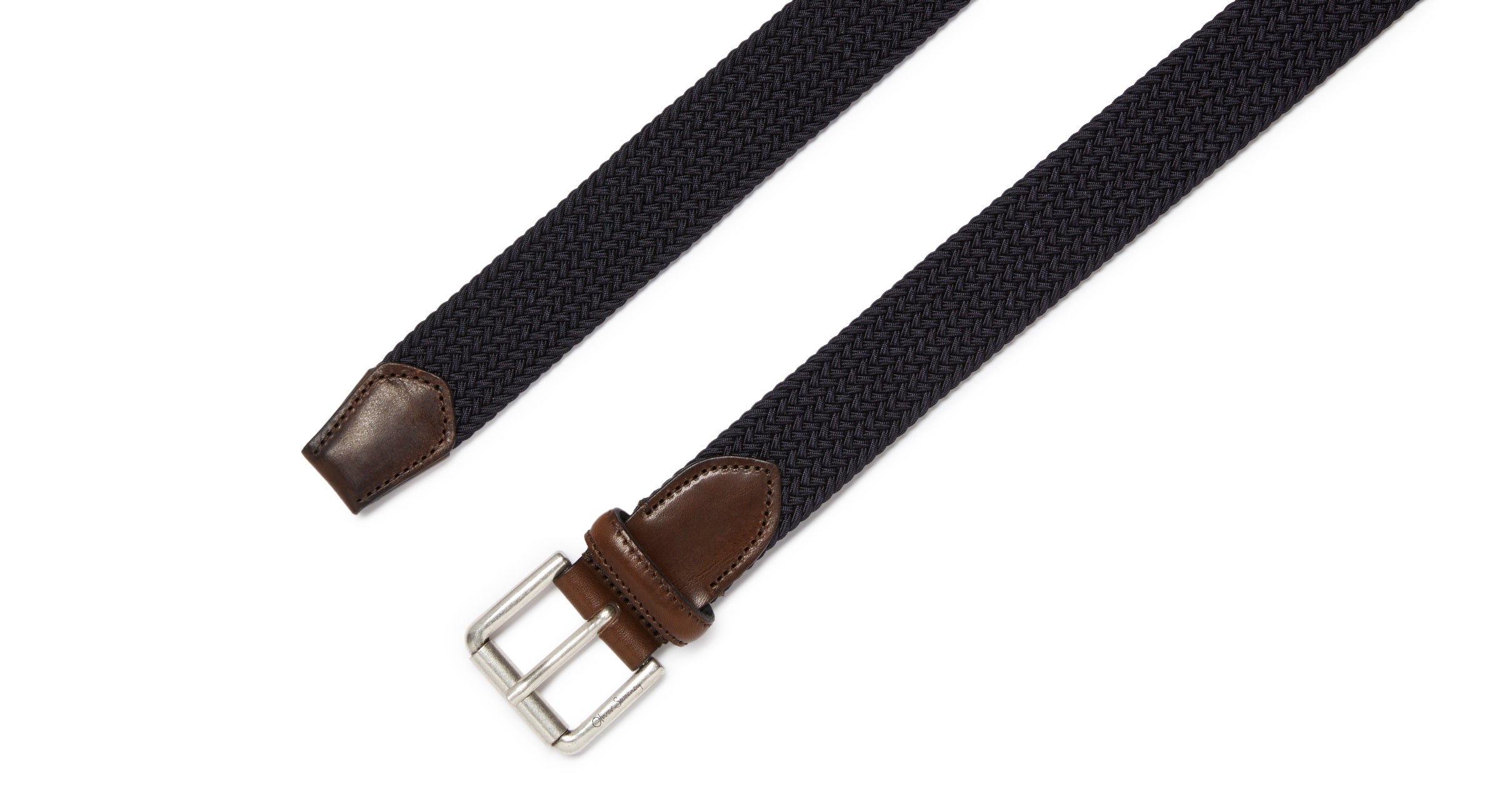 Sorico Navy | Woven Belt | Men's Belts | Oliver Sweeney