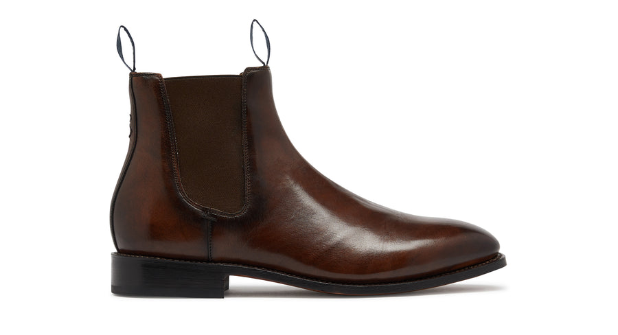Tamine Mahogany | Leather Chelsea Boot | Men's Boots | Oliver Sweeney