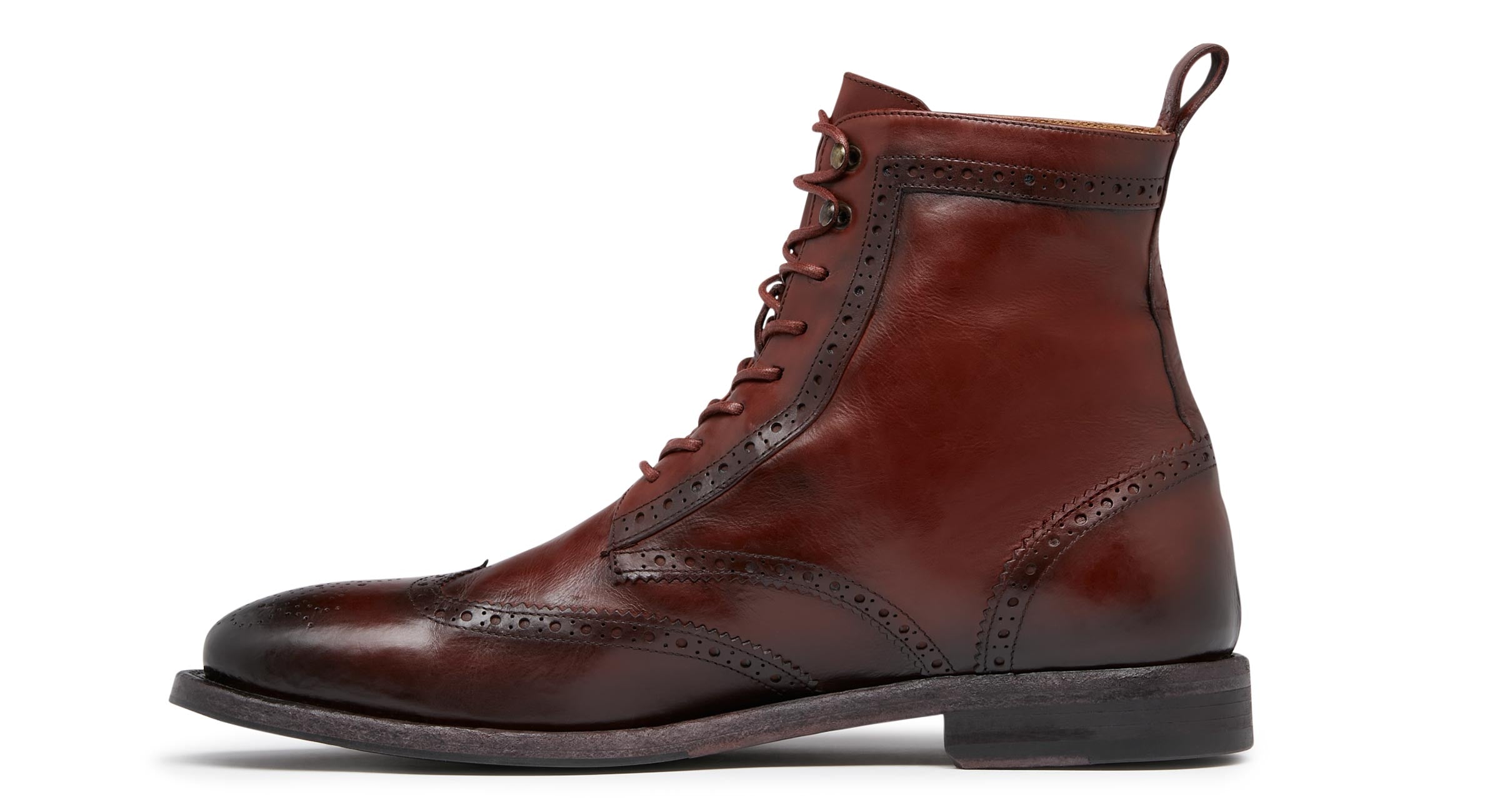 Mens red brogue boots sale