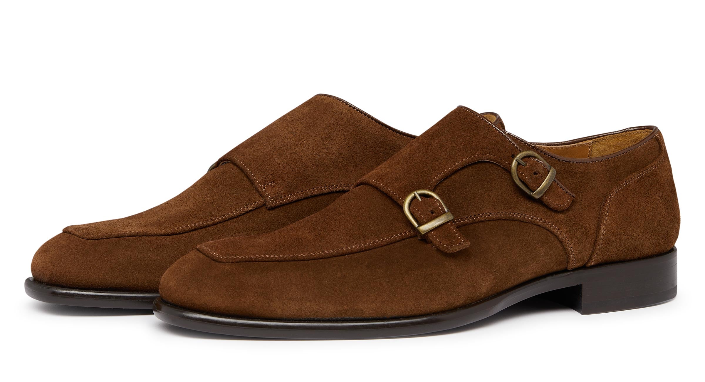 Tropea Brown Calf Suede Monk Shoes Men's Shoes Oliver Sweeney