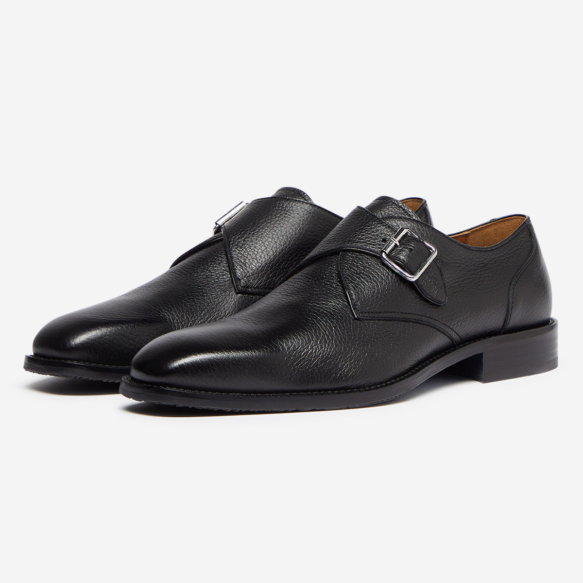Mens single monk strap shoes hot sale