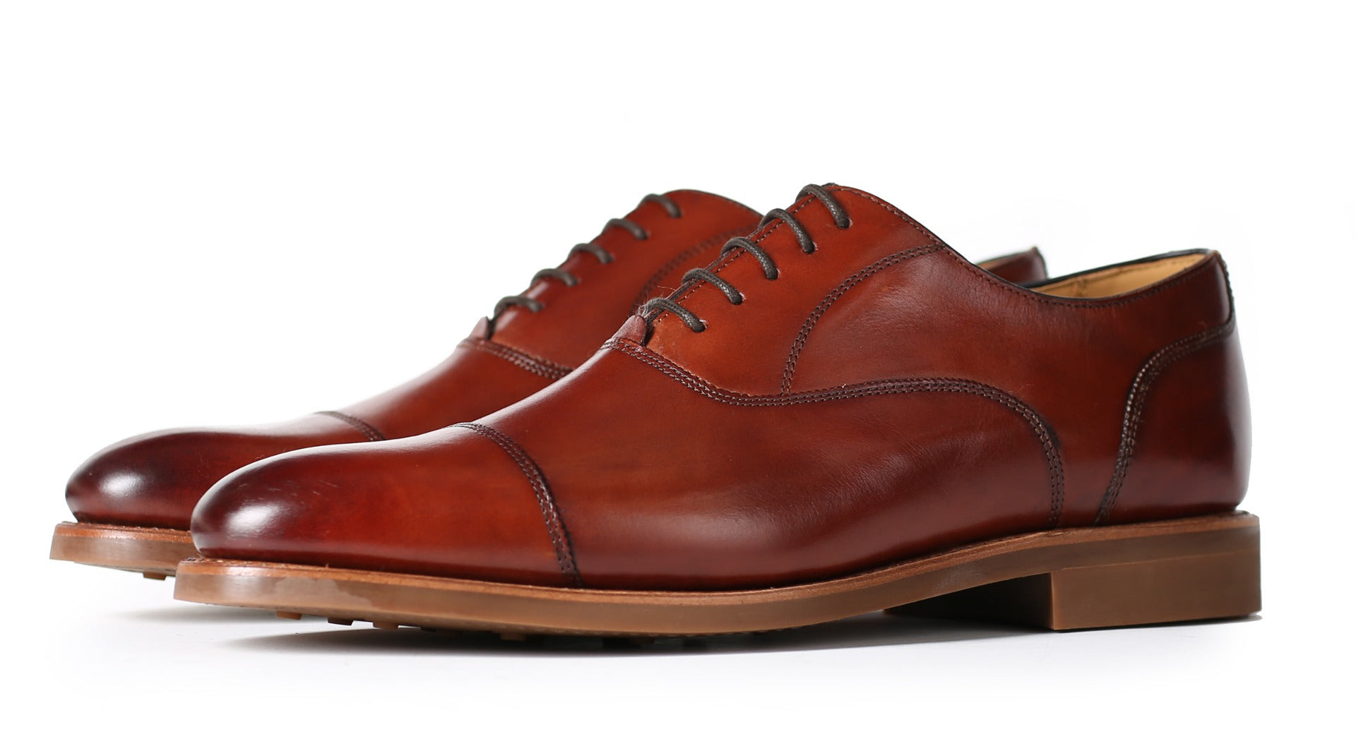 Millham Dark Tan Derby Shoes | Oliver Sweeney