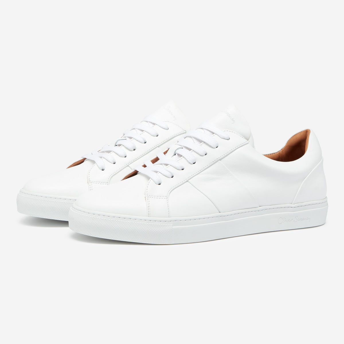 Quintos White | Leather Cupsole Trainers | Men's Trainers | Oliver Sweeney