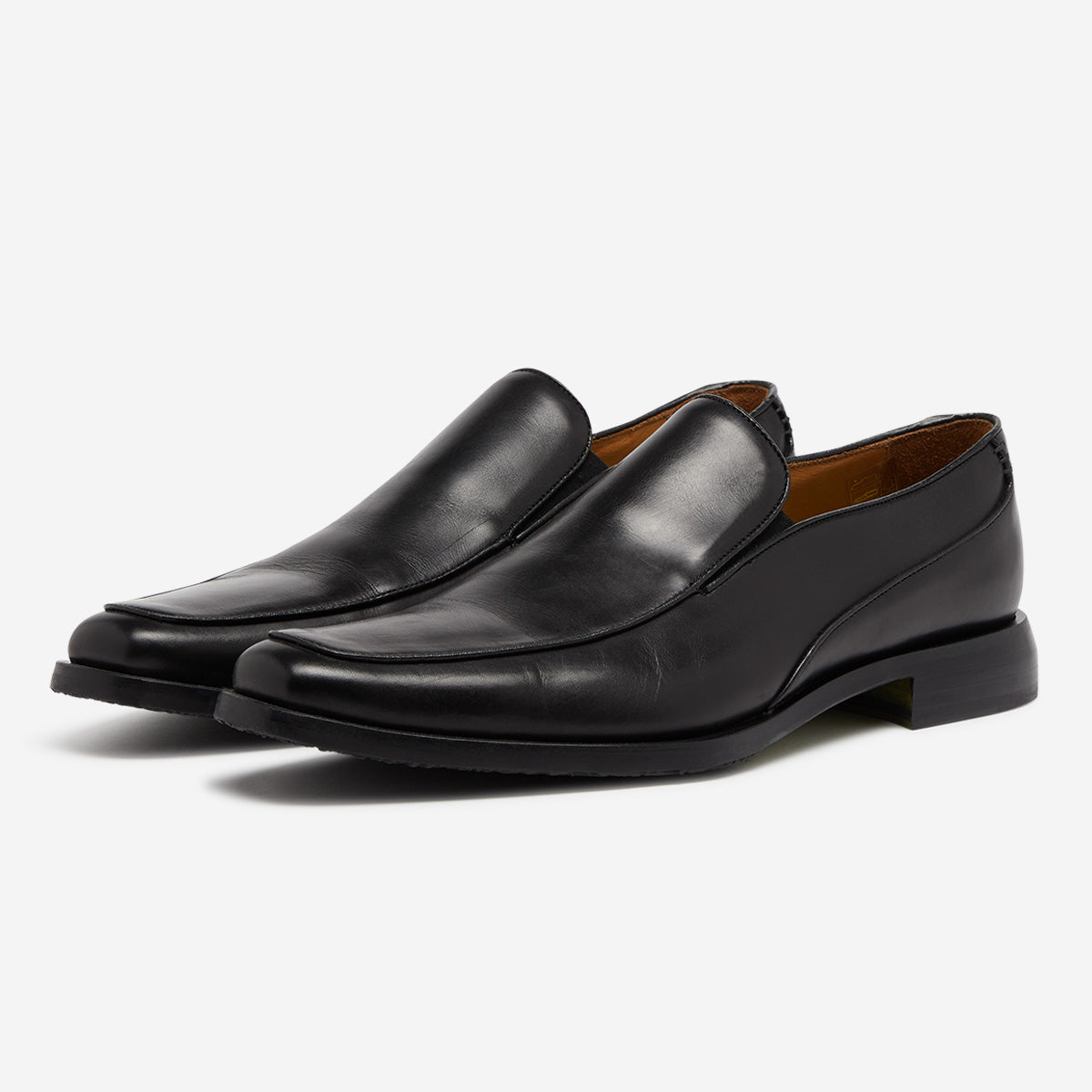 Black leather shoes mens online