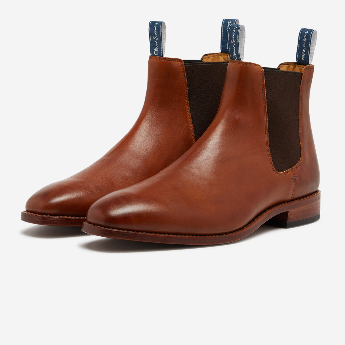 Tamine Dark Tan | Leather Chelsea Boot | Men's Boots | Oliver Sweeney