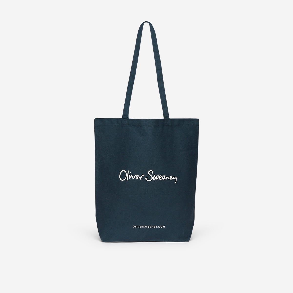 Teal canvas top tote bag
